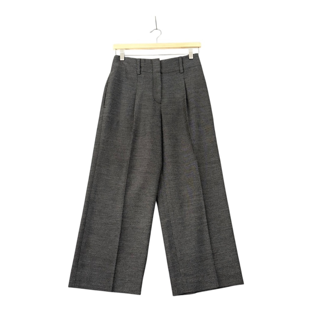 Club Monaco | Cropped Grey Wide Leg Trouser Pants Size 0
